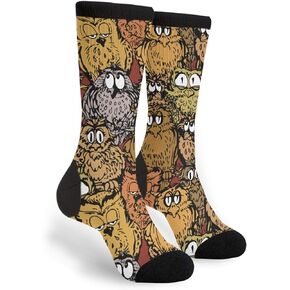 Yaateeh High Ankle Crew Socks Casual Mid Calf Dress Socks Long Tube Socks for Men Women