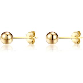 ToHeart Gold Stud Earrings For Womens Gold Ball Earrings Hypoallergenic Lightweight Earrings