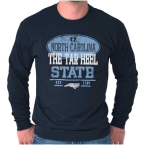 North Carolina NC Feet Logo Souvenir Long Sleeve Tshirt Men Women