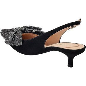 Jack Rogers Women's Debra Sling Back Kitten Heel Suede/Sequins Pump