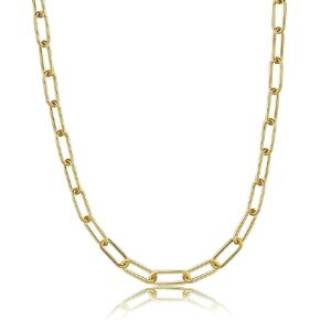 ASCOMY Dainty Gold Necklaces for Women Girls 14K Gold Plated Paperclip Chain Necklace Simple Cute Chain Necklace Chunky Chain Toggle Necklaces Silver Necklaces for Women Everyday Jewelry Gifts for Women