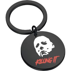 TIIMG Halloween Scary Horror Gift KILLING IT Slasher Keychain Horror Movie Gifts for Women