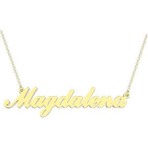 Haobase Letter M Personalized Name Necklace Dainty Name Plate Necklace Jewelry Personalized Gifts for Women Teen Girls