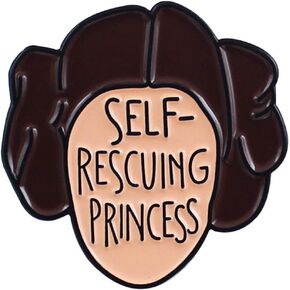 Flairs New York Premium Handmade Enamel Lapel Pin Brooch Badge (Self Rescuing Princess, 1 Pin)