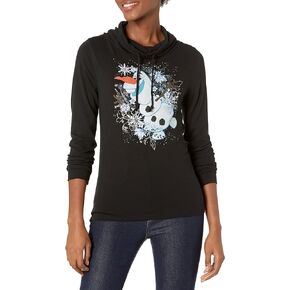 Fifth Sun Frozen Olaf Dream Women's Long Sleeve Cowl Neck Pullover