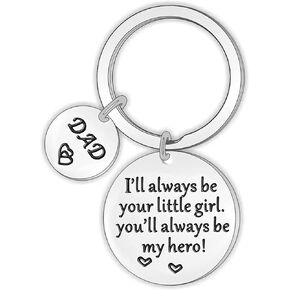 LEQIEC Father's Day Gifts From Daughter Children Dad Keychain Christmas Birthday Easter Valentines Day Gifts for Dad Men