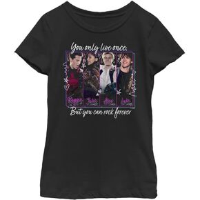 Girls Julie and The Phantoms Phantom Group Short Sleeve Tee Fashion t Shirts, Black, Medium US