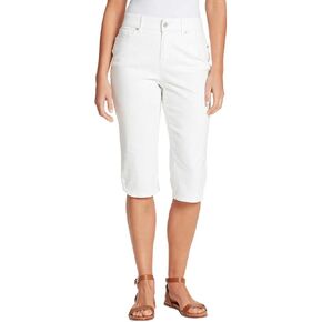 Gloria Vanderbilt Women's Amanda Capri Jeans (White, 12)