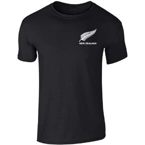 Pop Threads New Zealand Soccer Retro National Team Jersey Graphic Tee T-Shirt for Men