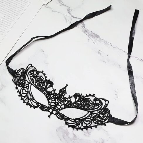 عصابة رأس KADBLE للسيدات والفتيات المثيرة من الدانتيل على شكل آذان القطط وقناع تنكر فاخر لحفلات المكياج التنكرية in Kuwait