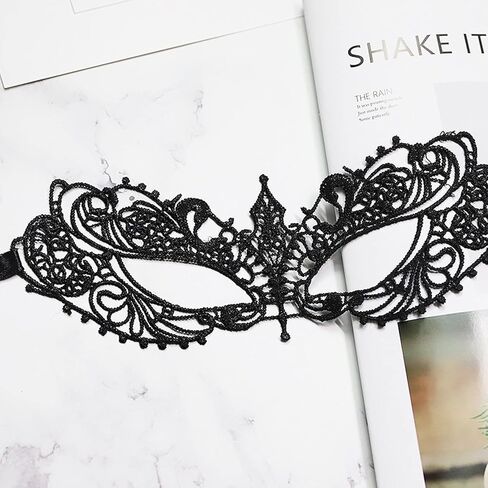 عصابة رأس KADBLE للسيدات والفتيات المثيرة من الدانتيل على شكل آذان القطط وقناع تنكر فاخر لحفلات المكياج التنكرية in Kuwait