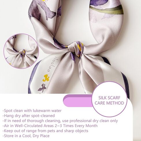 100% Pure Mulberry Silk Scarfs Neck Scarf for Women Medium Square Scarf Neckerchief Girl Silk Hair Scarf 27" x 27" in Saudi Arabia