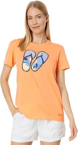 تي شيرت Life is Good Flip-Flops Tropical Sunset بأكمام قصيرة Crusher™-Lite in Kuwait