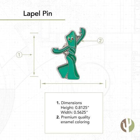 Gumby Lapel Pin Enamel Made of Metal Souvenir Hat Men Women Patriotic (Pin A) in Saudi Arabia