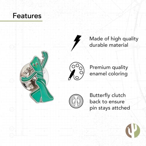 Gumby Lapel Pin Enamel Made of Metal Souvenir Hat Men Women Patriotic (Pin A) in Saudi Arabia