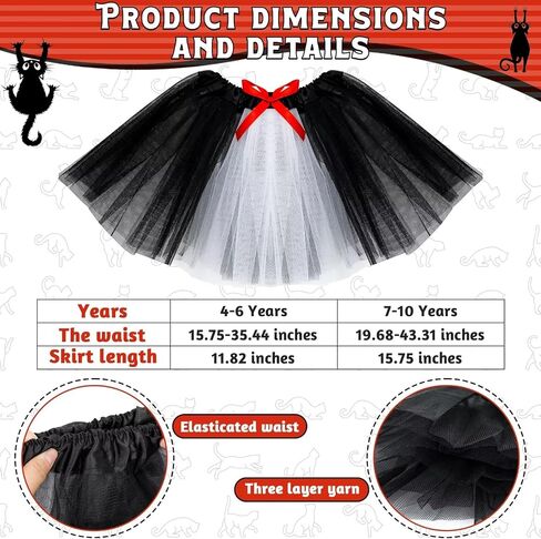 QZYL 8 قطع زي تنكري للقطط، عصابة رأس على شكل أذن القطة، تنورة توتو، ربطة عنق على شكل ذيل قطة، مجموعة جوارب مخططة لحفلات القطط التنكرية in Kuwait