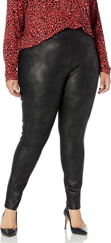 Democracy Women's Plus Size Pull On Ponte Legging, Black, 1X in Saudi Arabia