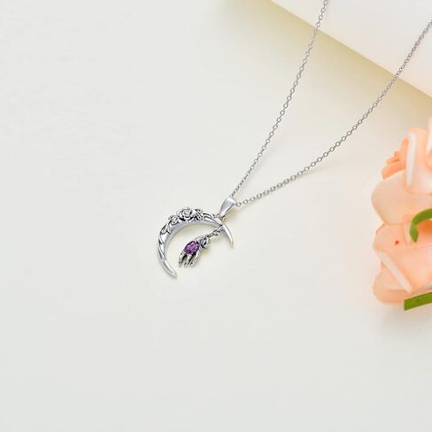 Plesitep Sloth Necklace Sterling Silver Sloth Pendant Necklace Sloth Jewelry Gift for Women Girls, Sterling Silver, crystal in Kuwait