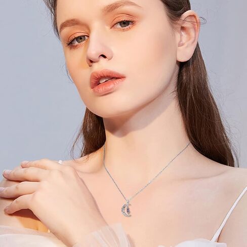 Plesitep Sloth Necklace Sterling Silver Sloth Pendant Necklace Sloth Jewelry Gift for Women Girls, Sterling Silver, crystal in Kuwait