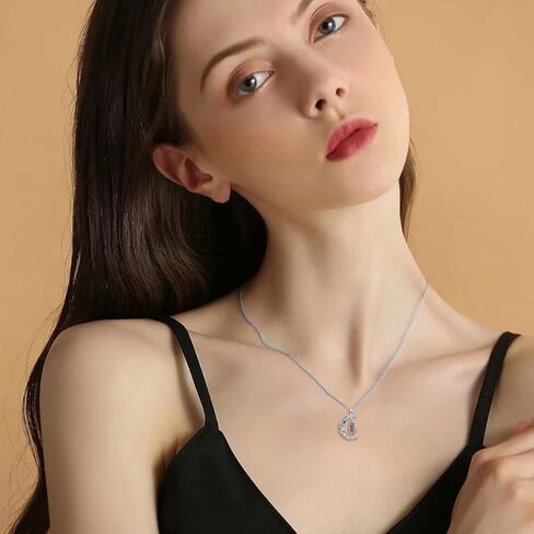 Plesitep Sloth Necklace Sterling Silver Sloth Pendant Necklace Sloth Jewelry Gift for Women Girls, Sterling Silver, crystal in Kuwait