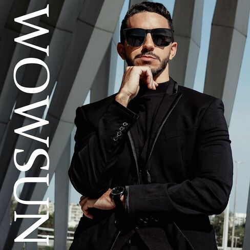 WOWSUN Men’s Polarized Sunglasses Retro Square Metal Frame Aluminum Driving Fishing Sun Glasses in Saudi Arabia