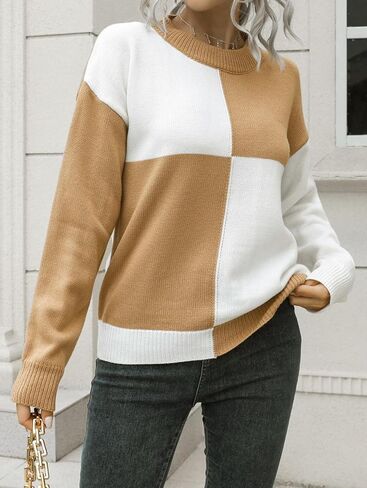 سترة نسائية من DRESSFO بلوفر منسوج بياقة دائرية وأكمام طويلة سترة غير رسمية بأزرار وهمية لخريف وشتاء in Kuwait