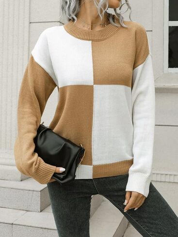 سترة نسائية من DRESSFO بلوفر منسوج بياقة دائرية وأكمام طويلة سترة غير رسمية بأزرار وهمية لخريف وشتاء in Kuwait