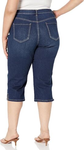 Gloria Vanderbilt Women's Plus Size Amanda Capri Jean, Madison-Rivets in Saudi Arabia