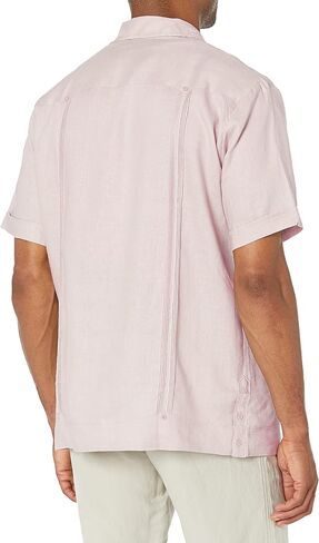 Cubavera Men's 100% Linen Four-Pocket Short Sleeve Button-Down Guayabera Shirt (Size Small - 5X) in Kuwait