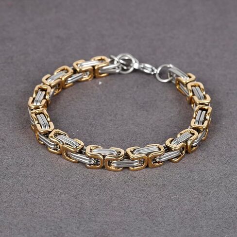 سوار من الفولاذ المقاوم للصدأ من Manfnee بسلسلة من الحجر الطبيعي سوار مضفر للرجال والنساء in Kuwait