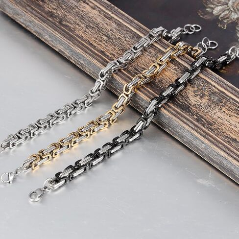 سوار من الفولاذ المقاوم للصدأ من Manfnee بسلسلة من الحجر الطبيعي سوار مضفر للرجال والنساء in Kuwait