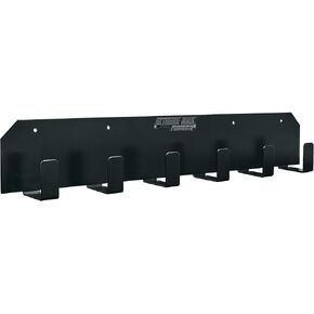 Extreme Max 5001.6145 Wall-Mount Aluminum Goggle Storage Rack for Enclosed Trailer, Shop, Garage, Storage - 6-Goggle Capacity, Black