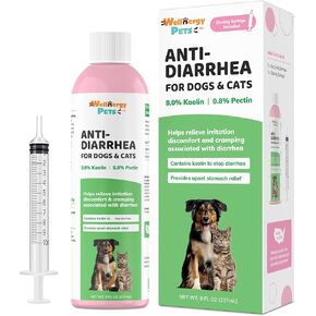 Anti-Diarrhea for Dogs & Cats (8 oz Liquid)(Syringe included)