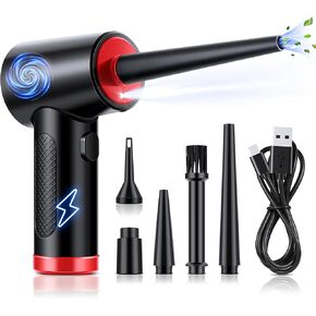 Compressed Air - Cordless Electric Air Duster, Reusable Canned Air for Computers/Electronics/Keyboards/Blaster/Laptop Dust Spray Cleaner, Powerful Air Blower with Fast USB Charging-Replace Air Can