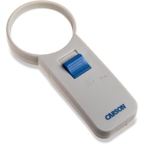 Carson Illuminated Hand Held 7x LED Lighted Aspheric Magnifier with 1.5'' Lens Diameter (SV-70),White (Pack of 1)