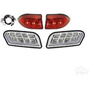 Red Hawk LGT-413L Light Kit Compatible With/Replacement For Club Car Tempo 12V-48V golf carts