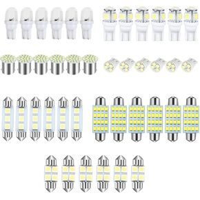 Miytsya 42 Pieces Interior Lights LED Car Bulb Kit, 31mm/ 36mm/ 41mm/ T10/ 1157 LED Dome Light Festoon Bulbs LED Replacement Bulbs for Car Dome Map Door Courtesy License Plate Lights (White)