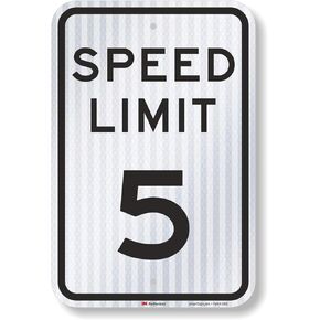 SmartSign "Speed Limit 5 MPH" Sign | 12" x 18" 3M High Intensity Grade Reflective Aluminum