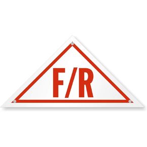 SmartSign-K-4390-HI F/R Floor - Roof Truss Construction Sign By | 6" x 12" 3M High Intensity Grade Reflective Aluminum , Red on White