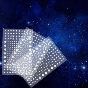 Domed Stickers Dots Round 606 Pcs Glow in The Dark Stars Decals Adhesive for Wall Ceiling Room Decoration Starry Sky Perfect for Boys and Girls Bedding Room Gift Sky Blue