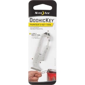 Nite Ize DoohicKey 6X Key Chain Multi Tool, Stainless Steel 6-in-1 Multi Tool With Bottle Opener + Carabiner Clip, Stainless Steel