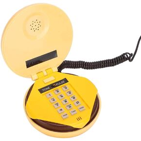 Landline Phone, Hamburger Cheeseburger Burger Phone Telephone Cute Telephones Landline Corded Phone Desktop Phone for Home Hotel Office Decoration Kids Gift