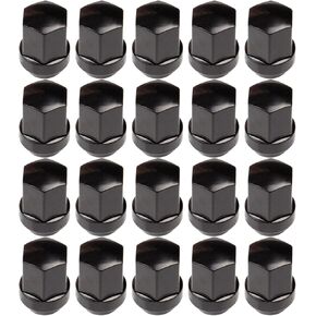 ECCPP 9/16 Wheel Lug Nuts 20 Pieces 9/16" Black Open End Spline Lug Nuts for Dodge Dakota for Dodge Durango for Dodge Ram 1500 for Ram 1500 for Ram Dakota 2002-2011