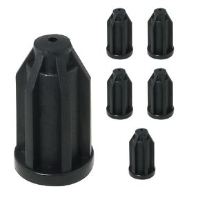 8PCS Universal Wheel Shaft Sleeve Plastic Caster Sleeve Round Plug-in for Round Tube 25.4mm with 11.5mm Hole Diameter Suitable for Installation on Caster Shafts Black
