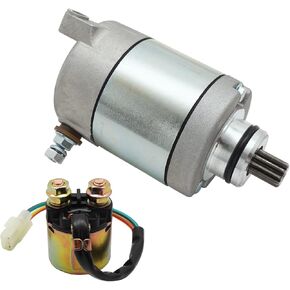 Starter Motor & Relay for Honda TRX450ER TRX450 2006-2014, OEM# 31200-HP1-601 35850-HP1-601