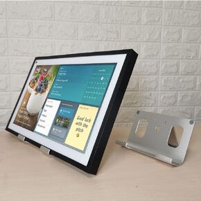ATOPKUWAR Tilt Stand for Echo Show 15,Stand Made for E cho S How 15, 15.6" Smart Display Silver MY041-02