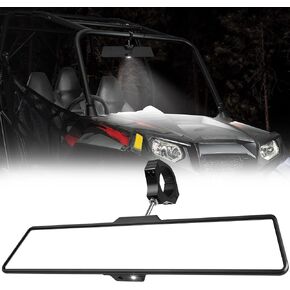 UTV Side Mirrors and Center Mirror, Adjustable Rearview Mirrors Fit 1.6-2" Roll Bar Compatible with Polaris Ranger RZR Can-Am X3 Yamaha Kawasaki Teryx