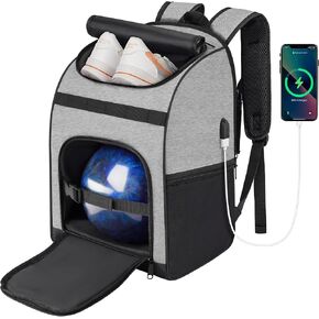 Bowling Backpack, Single Bowling Ball Bag with Shoe Bag Up to Size 16, Bowling Accessories Gifts for Bowling Lovers,Bowling Bag with Padded Ball Holder