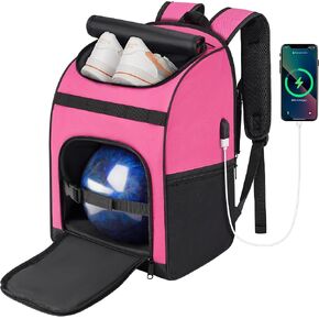 Bowling Backpack, Single Bowling Ball Bag with Shoe Bag Up to Size 16, Bowling Accessories Gifts for Bowling Lovers,Bowling Bag with Padded Ball Holder in Saudi Arabia