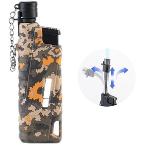 Torch Lighter Flexible Wand Telescopic Windproof Jet Flame Lighters Butane Refillable for for Candle Kitchen Outdoor Grill Fireplace Camping(Buatne Not Included)(Black)